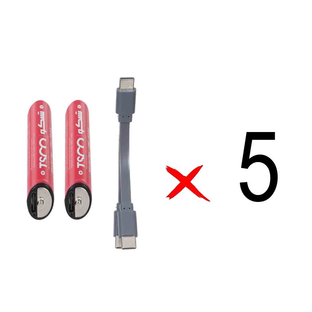 باتری قلم شارژی TSCO Type-C AA مدل TBL 20 - بسته 2 عددی (گارانتی 12 ماهه تسکو) (بسته 5 عددی)
